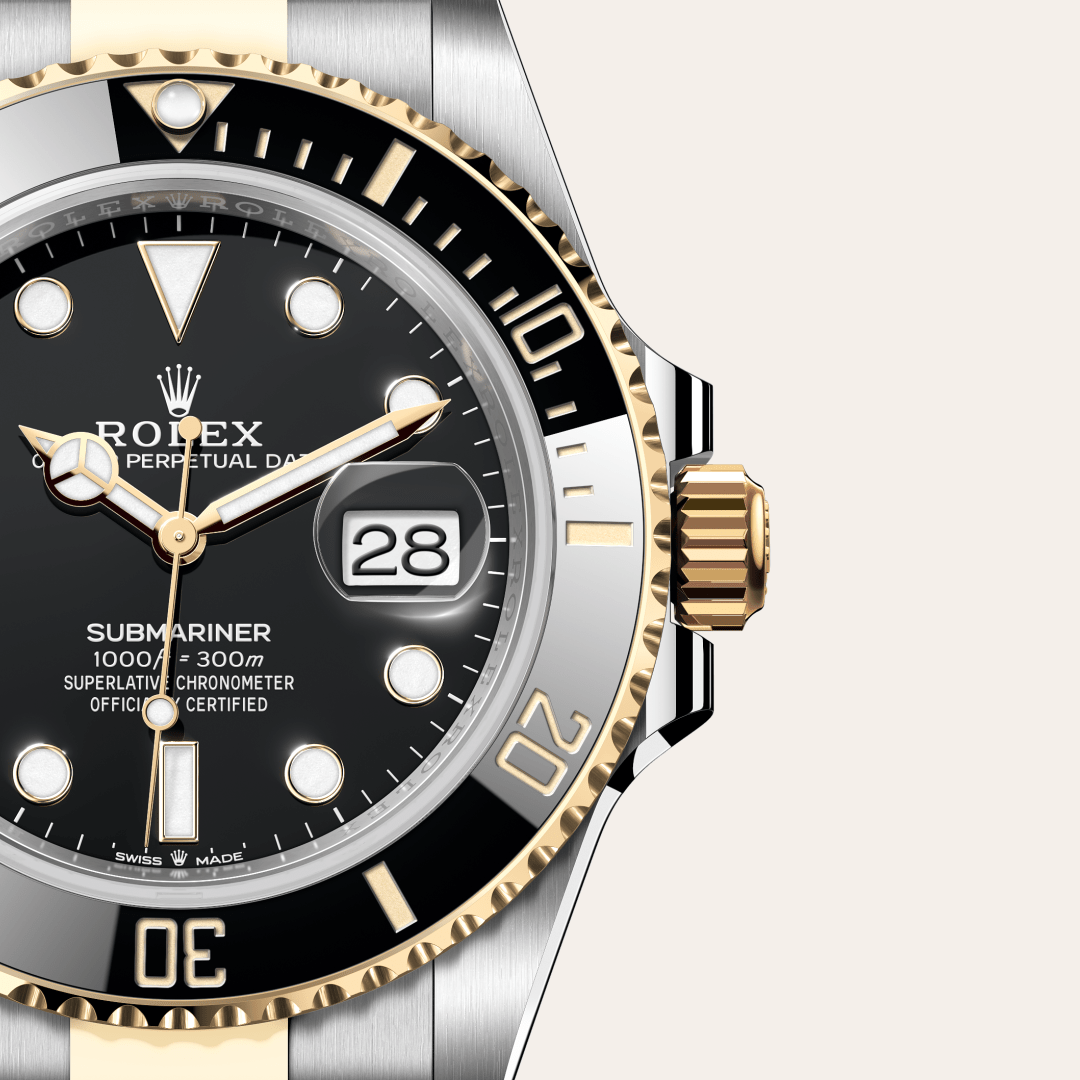 Rolex Submariner Date, Rolesor gelb (Kombination aus Edelstahl Oystersteel und Gelbgold), M126613LN-0002 – Goldschmiede Hofacker – Detailansicht 10