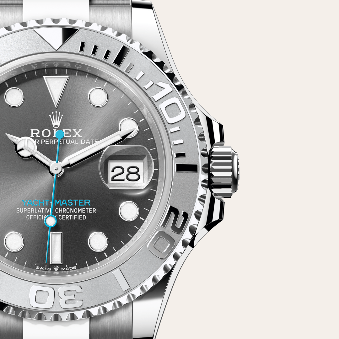 Rolex Yacht-Master 40, Rolesium (Kombination aus Edelstahl Oystersteel und Platin), M126622-0001 – Goldschmiede Hofacker – Detailansicht 10