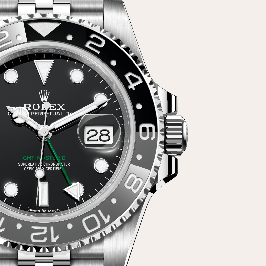 Rolex GMT-Master II, Edelstahl Oystersteel, M126710GRNR-0003 – Goldschmiede Hofacker – Detailansicht 10