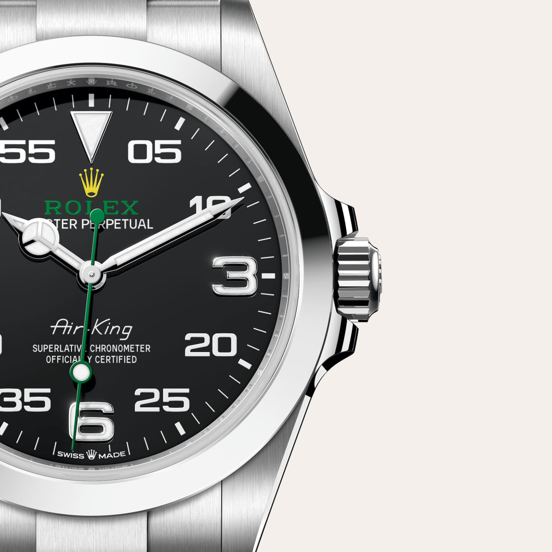 Rolex Air-King, Edelstahl Oystersteel, M126900-0001 – Goldschmiede Hofacker – Detailansicht 10