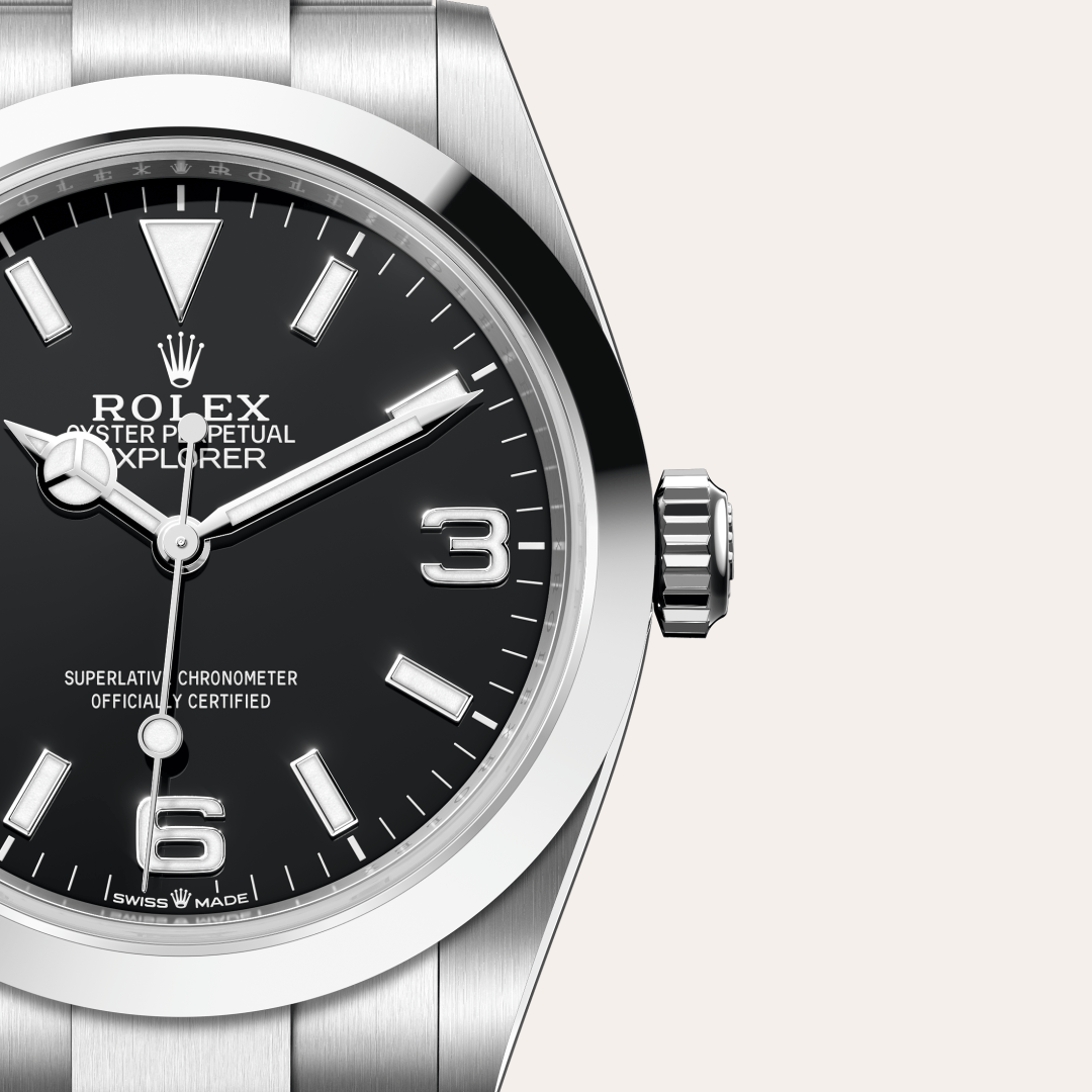 Rolex Explorer 40, Edelstahl Oystersteel, M224270-0001 – Goldschmiede Hofacker – Detailansicht 10