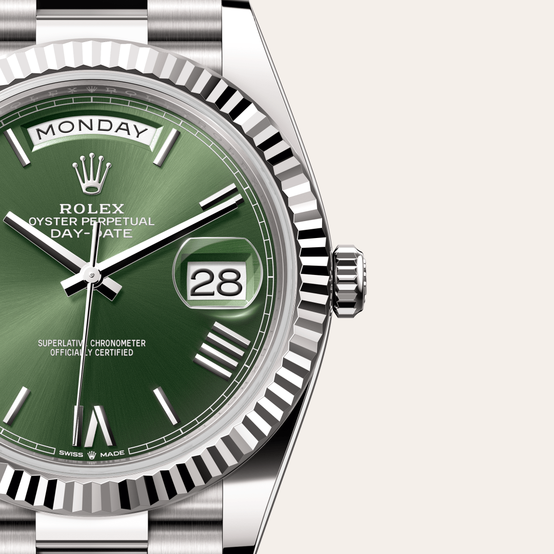 Rolex Day-Date 40, 18 Karat Weißgold, M228239-0033 – Goldschmiede Hofacker – Detailansicht 10
