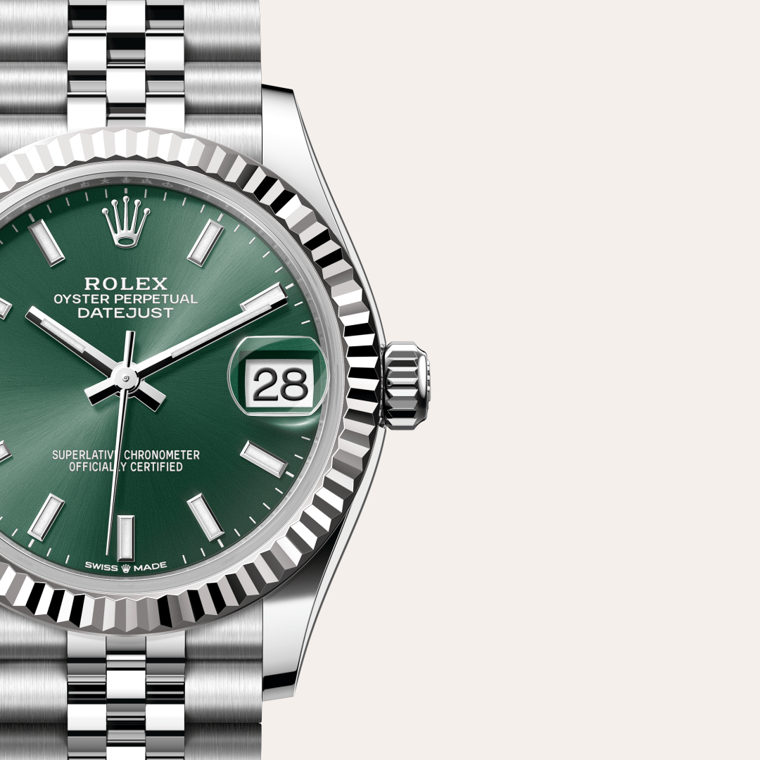 Rolex Datejust 31, Rolesor weiß (Kombination aus Edelstahl Oystersteel und Weißgold), M278274-0018 – Goldschmiede Hofacker – Detailansicht 10