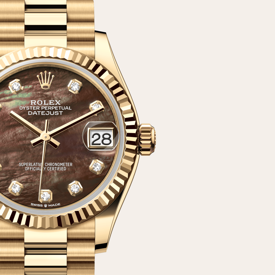 Rolex Datejust 31, 18 Karat Gelbgold, M278278-0038 – Goldschmiede Hofacker – Detailansicht 10