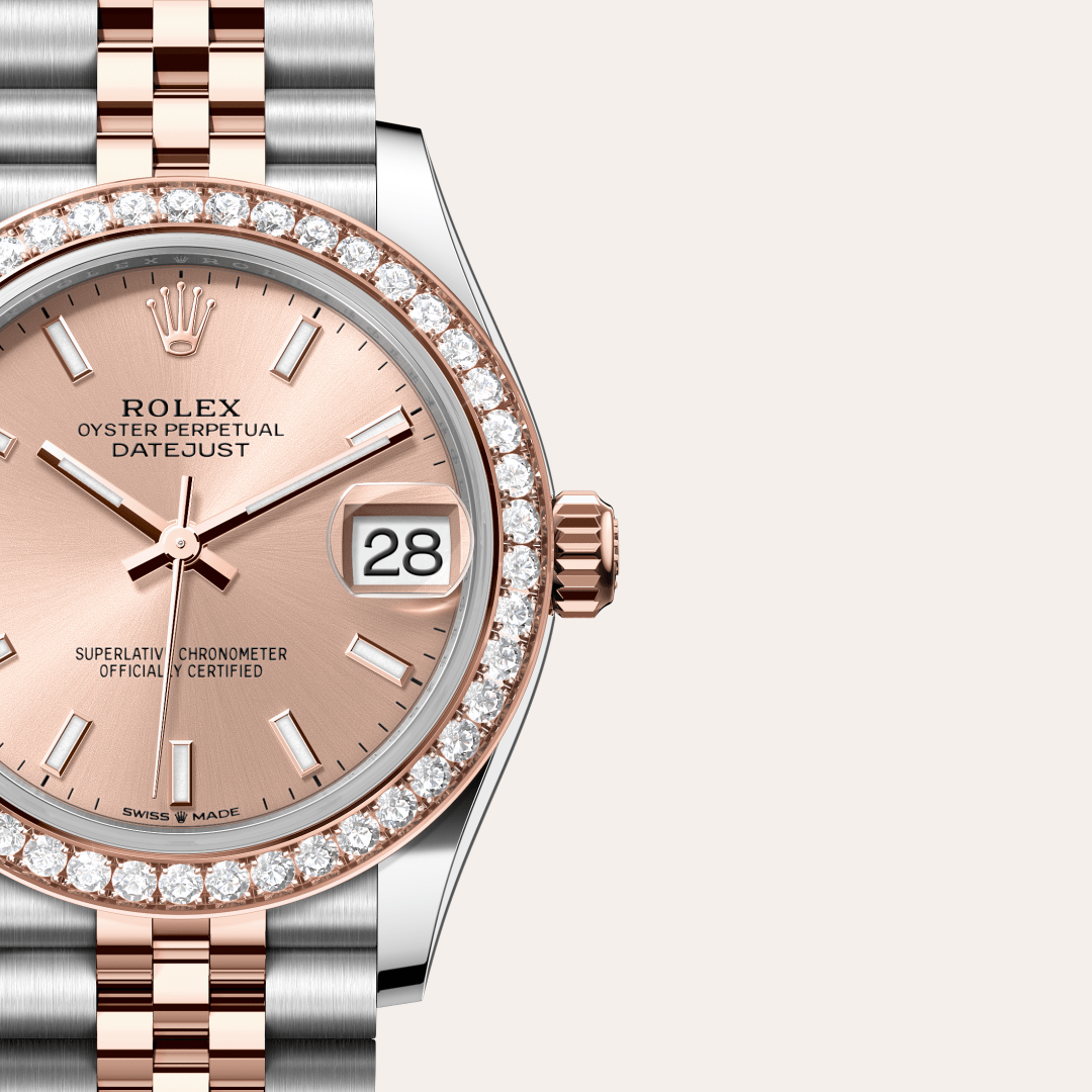 Rolex Datejust 31, Rolesor Everose (Kombination aus Edelstahl Oystersteel und Everose-Gold), M278381RBR-0010 – Goldschmiede Hofacker – Detailansicht 10
