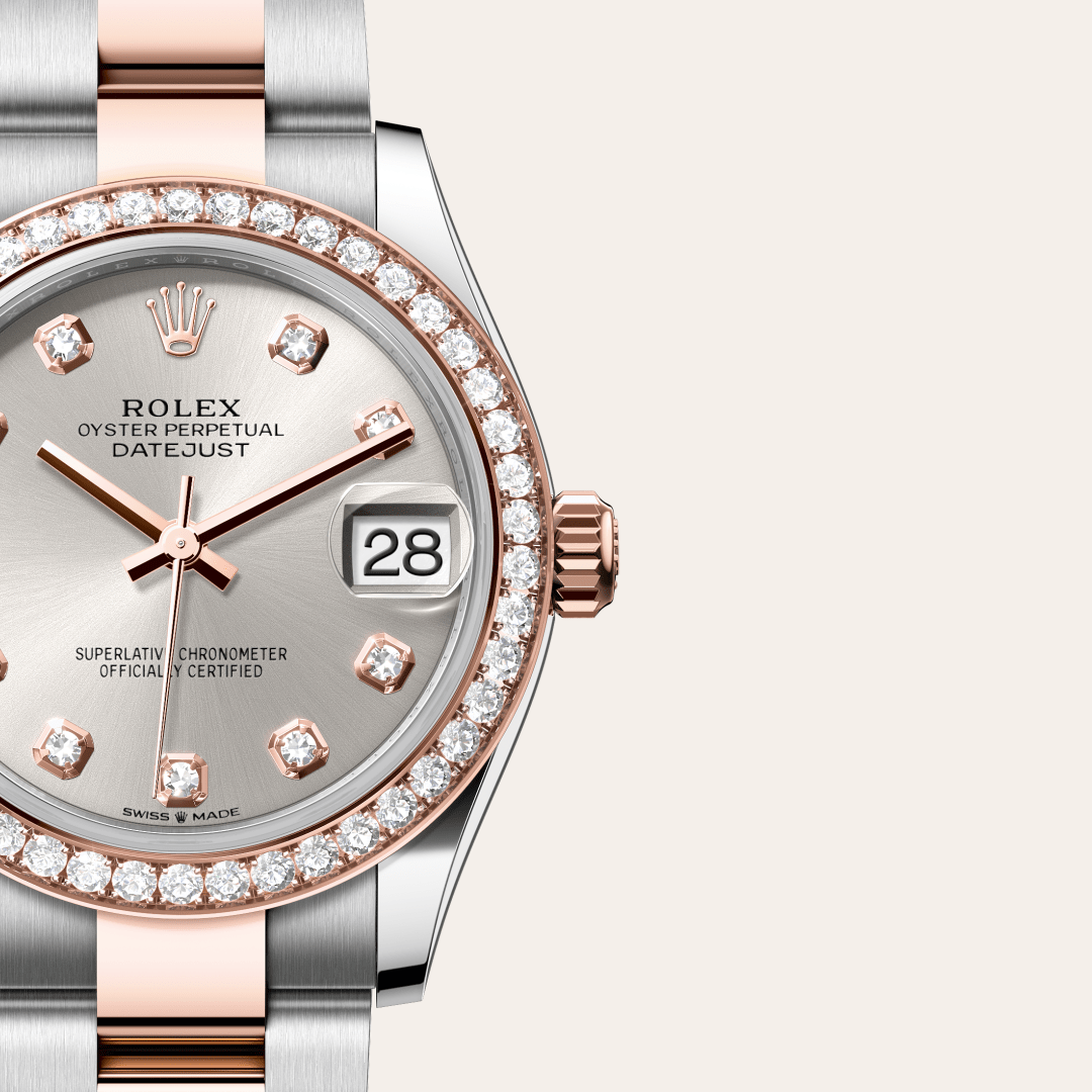Rolex Datejust 31, Rolesor Everose (Kombination aus Edelstahl Oystersteel und Everose-Gold), M278381RBR-0015 – Goldschmiede Hofacker – Detailansicht 10