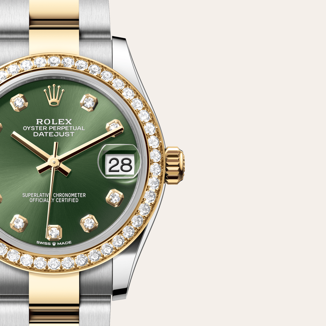 Rolex Datejust 31, Rolesor gelb (Kombination aus Edelstahl Oystersteel und Gelbgold), M278383RBR-0029 – Goldschmiede Hofacker – Detailansicht 10