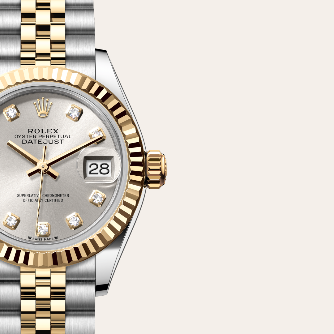 Rolex Lady-Datejust, Rolesor gelb (Kombination aus Edelstahl Oystersteel und Gelbgold), M279173-0007 – Goldschmiede Hofacker – Detailansicht 10