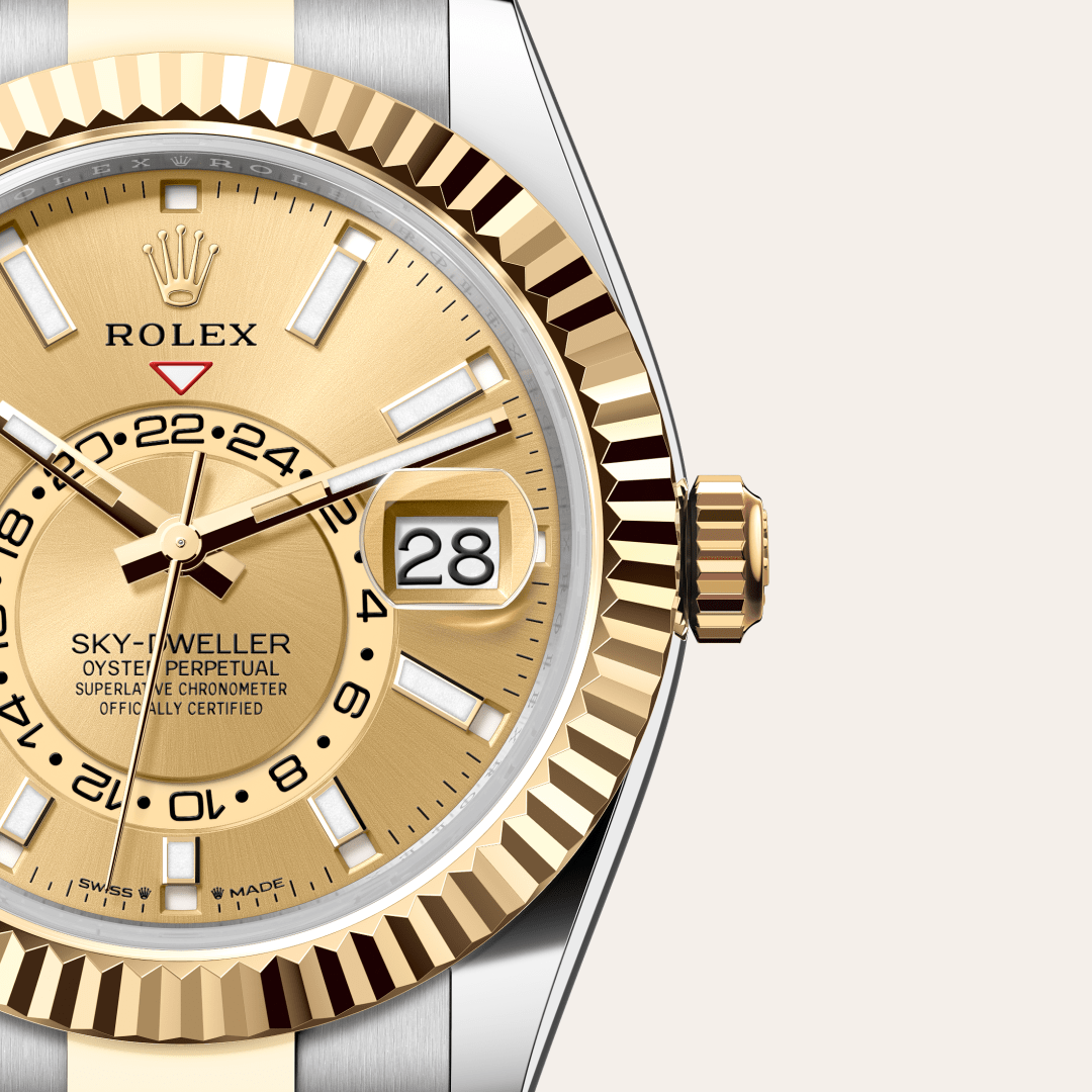 Rolex Sky-Dweller, Rolesor gelb (Kombination aus Edelstahl Oystersteel und Gelbgold), M336933-0001 – Goldschmiede Hofacker – Detailansicht 10