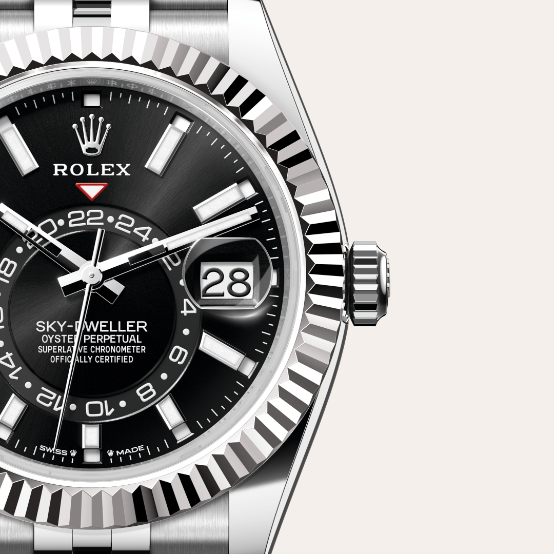 Rolex Sky-Dweller, Rolesor weiß (Kombination aus Edelstahl Oystersteel und Weißgold), M336934-0008 – Goldschmiede Hofacker – Detailansicht 10