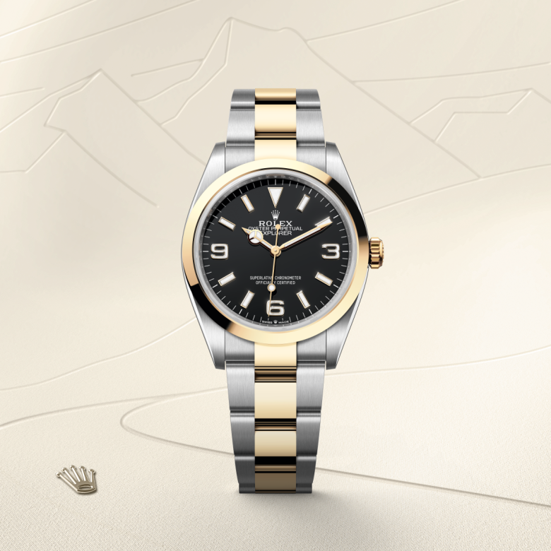 Rolex Explorer 36, Rolesor gelb (Kombination aus Edelstahl Oystersteel und Gelbgold), M124273-0001 – Goldschmiede Hofacker – Detailansicht 5