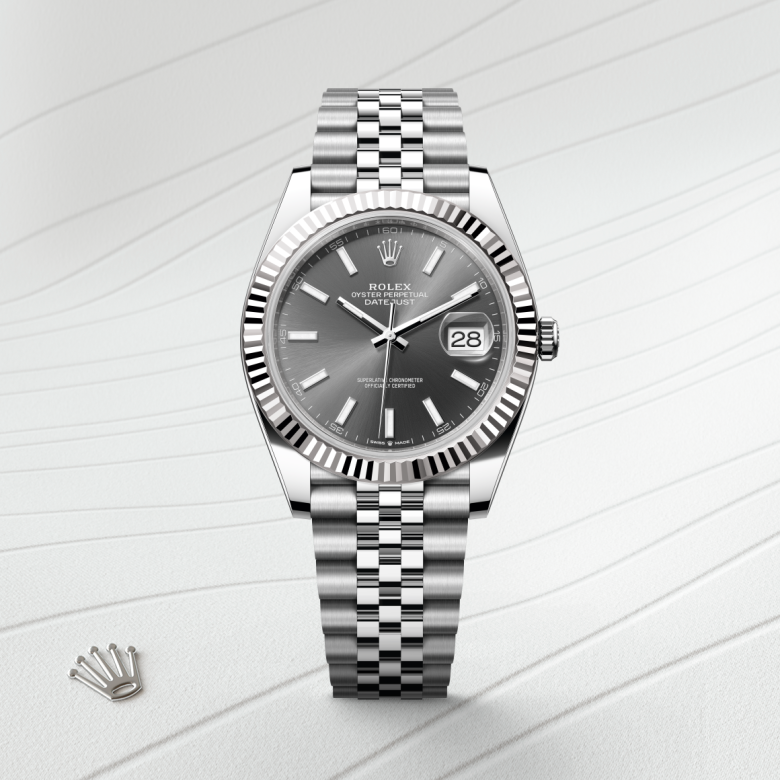 Rolex Datejust 41, Rolesor weiß (Kombination aus Edelstahl Oystersteel und Weißgold), M126334-0014 – Goldschmiede Hofacker – Detailansicht 5