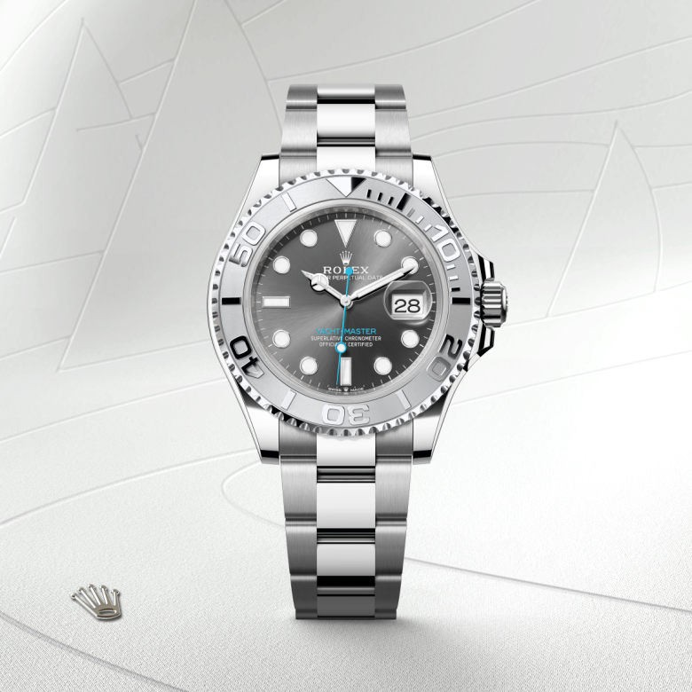 Rolex Yacht-Master 40, Rolesium (Kombination aus Edelstahl Oystersteel und Platin), M126622-0001 – Goldschmiede Hofacker – Detailansicht 5