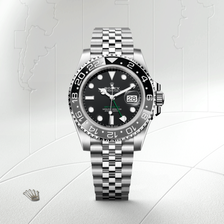 Rolex GMT-Master II, Edelstahl Oystersteel, M126710GRNR-0003 – Goldschmiede Hofacker – Detailansicht 5