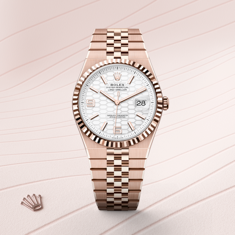 Rolex Land-Dweller 40, 18 Karat Everose-Gold, M127335-0001 – Goldschmiede Hofacker – Detailansicht 5