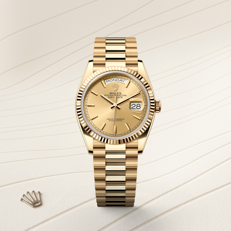 Rolex Day-Date 36, 18 Karat Gelbgold, M128238-0045 – Goldschmiede Hofacker – Detailansicht 5