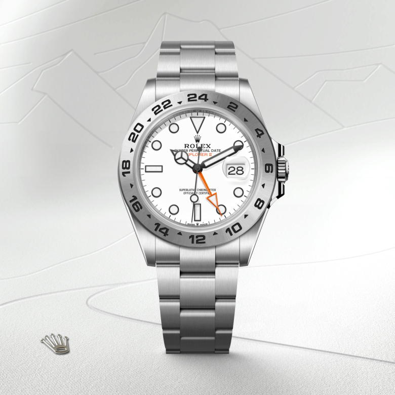Rolex Explorer II, Edelstahl Oystersteel, M226570-0001 – Goldschmiede Hofacker – Detailansicht 5