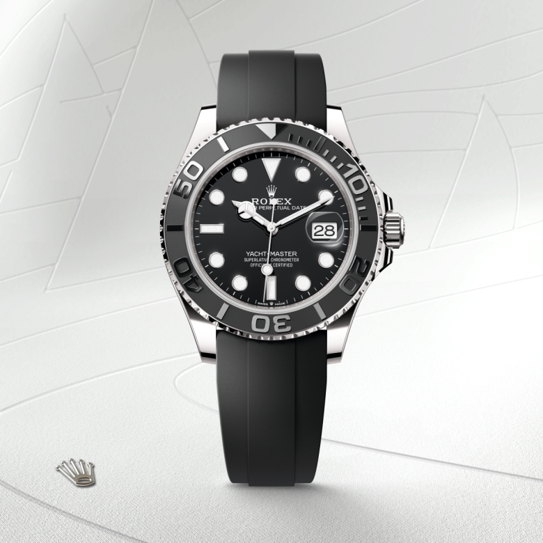 Rolex Yacht-Master 42, 18 Karat Weißgold, M226659-0002 – Goldschmiede Hofacker – Detailansicht 5