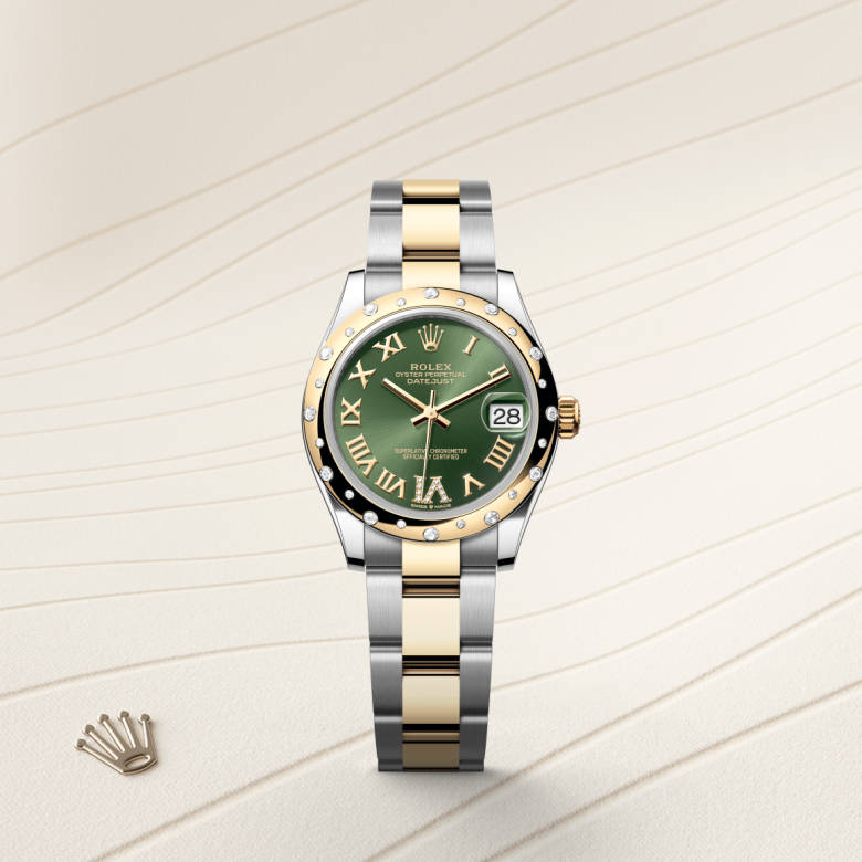 Rolex Datejust 31, Rolesor gelb (Kombination aus Edelstahl Oystersteel und Gelbgold), M278343RBR-0015 – Goldschmiede Hofacker – Detailansicht 5