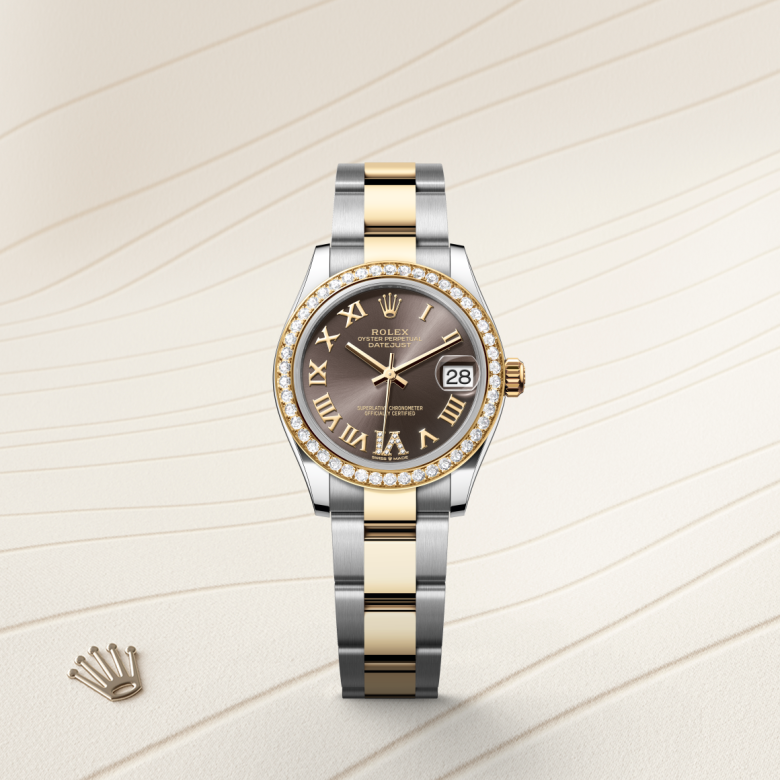 Rolex Datejust 31, Rolesor gelb (Kombination aus Edelstahl Oystersteel und Gelbgold), M278383RBR-0017 – Goldschmiede Hofacker – Detailansicht 5