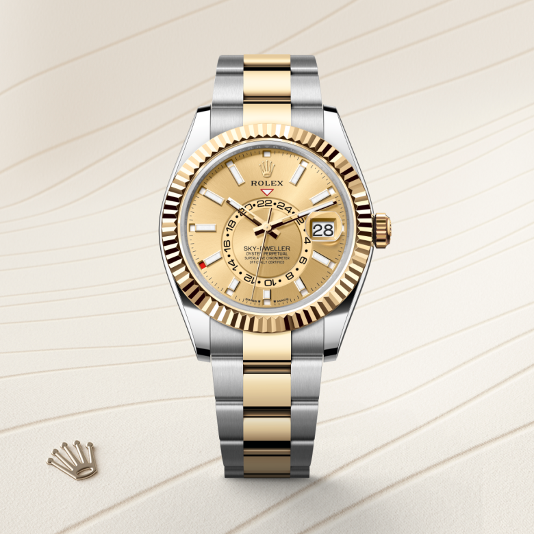 Rolex Sky-Dweller, Rolesor gelb (Kombination aus Edelstahl Oystersteel und Gelbgold), M336933-0001 – Goldschmiede Hofacker – Detailansicht 5