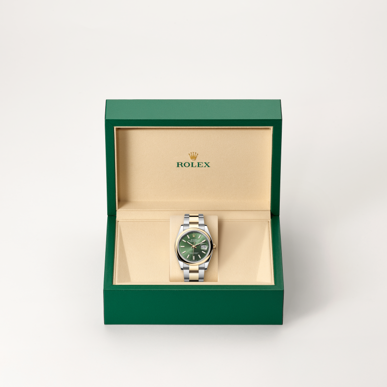 Rolex Datejust 36, Rolesor gelb (Kombination aus Edelstahl Oystersteel und Gelbgold), M126203-0058 – Goldschmiede Hofacker – Detailansicht 6