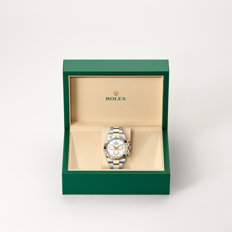 Rolex Cosmograph Daytona, Rolesor gelb (Kombination aus Edelstahl Oystersteel und Gelbgold), M126503-0001 – Goldschmiede Hofacker – Detailansicht 6