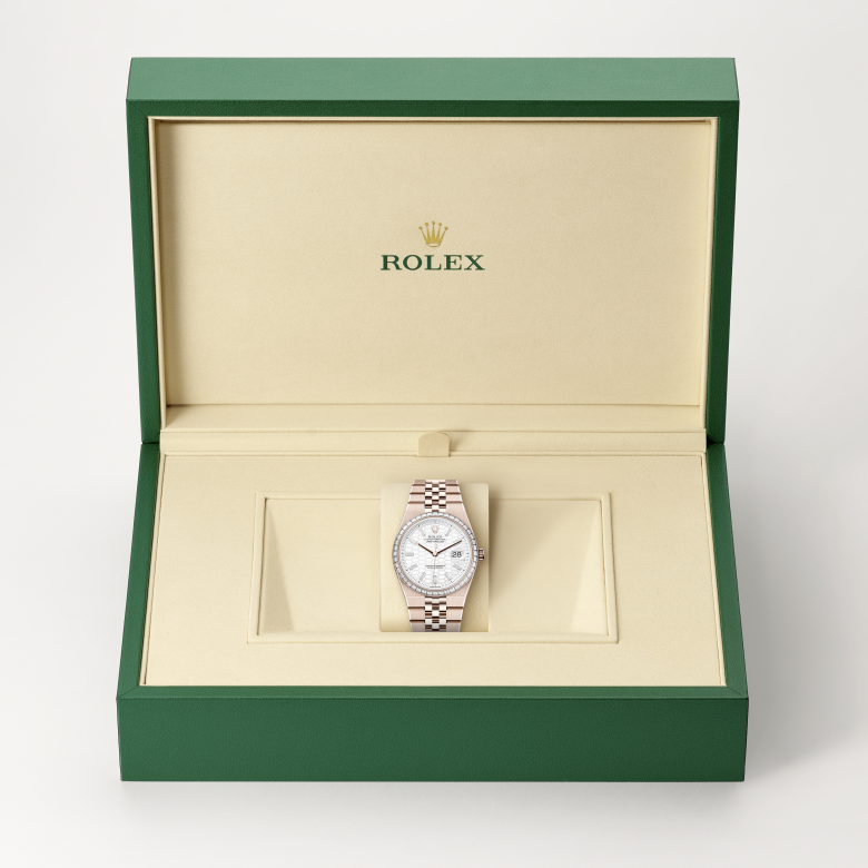Rolex Land-Dweller 36, 18 Karat Everose-Gold, M127285TBR-0002 – Goldschmiede Hofacker – Detailansicht 6