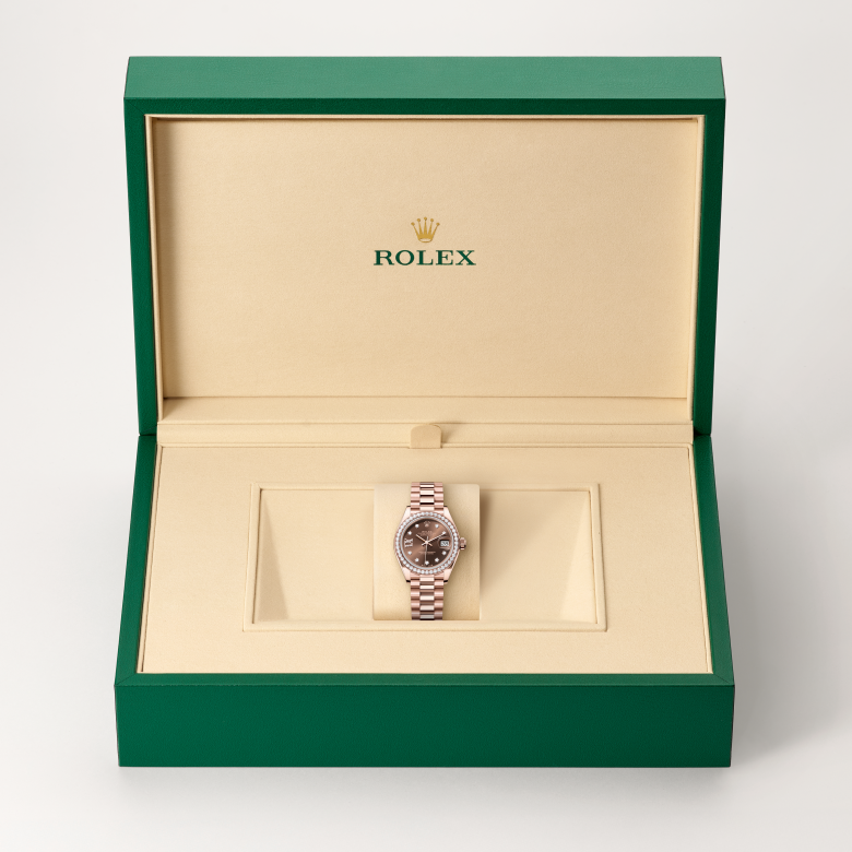 Rolex Lady-Datejust, 18 Karat Everose-Gold, M279135RBR-0001 – Goldschmiede Hofacker – Detailansicht 6