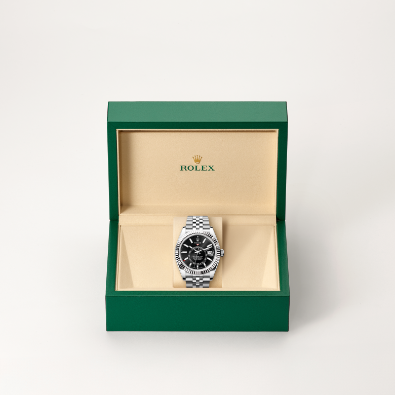 Rolex Sky-Dweller, Rolesor weiß (Kombination aus Edelstahl Oystersteel und Weißgold), M336934-0008 – Goldschmiede Hofacker – Detailansicht 6