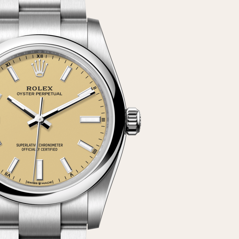 Rolex Oyster Perpetual 34, Edelstahl Oystersteel, M124200-0007 – Goldschmiede Hofacker – Detailansicht 7