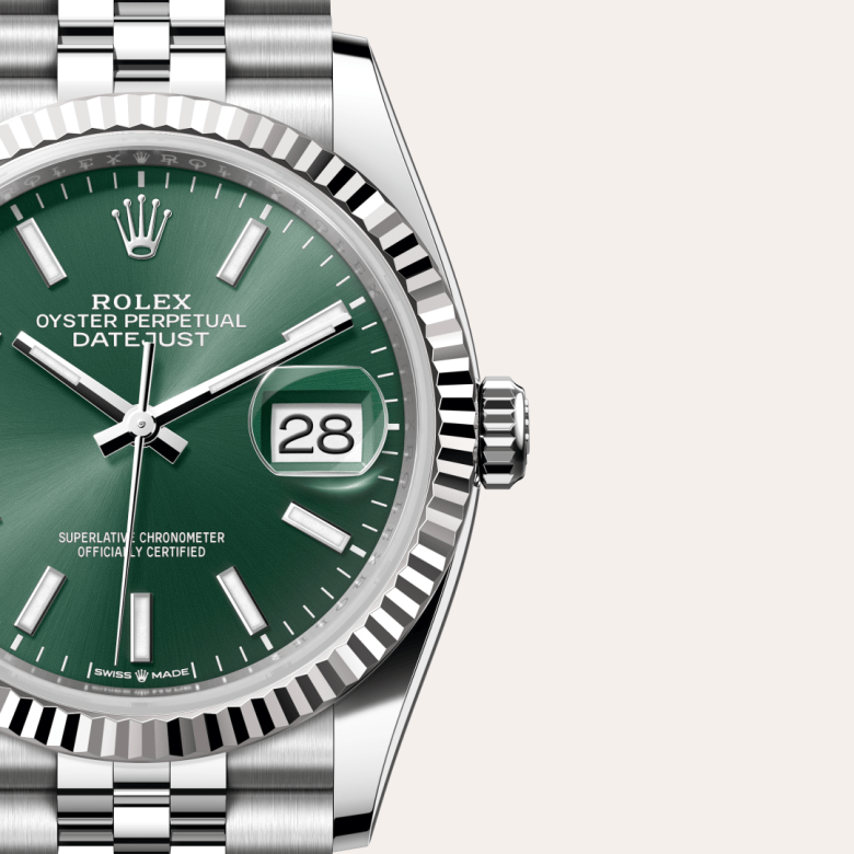 Rolex Datejust 36, Rolesor weiß (Kombination aus Edelstahl Oystersteel und Weißgold), M126234-0051 – Goldschmiede Hofacker – Detailansicht 7