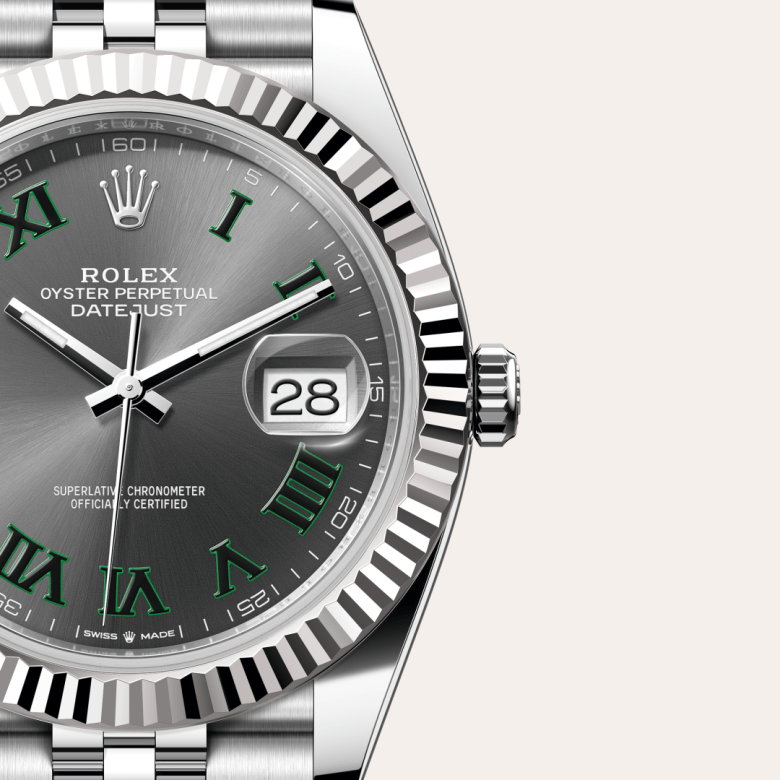 Rolex Datejust 41, Rolesor weiß (Kombination aus Edelstahl Oystersteel und Weißgold), M126334-0022 – Goldschmiede Hofacker – Detailansicht 7