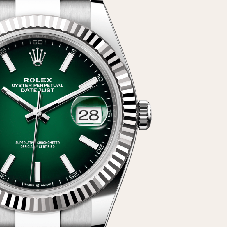 Rolex Datejust 41, Rolesor weiß (Kombination aus Edelstahl Oystersteel und Weißgold), M126334-0033 – Goldschmiede Hofacker – Detailansicht 7