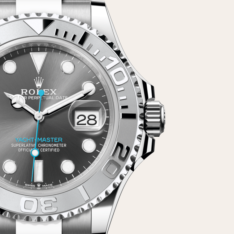 Rolex Yacht-Master 40, Rolesium (Kombination aus Edelstahl Oystersteel und Platin), M126622-0001 – Goldschmiede Hofacker – Detailansicht 7