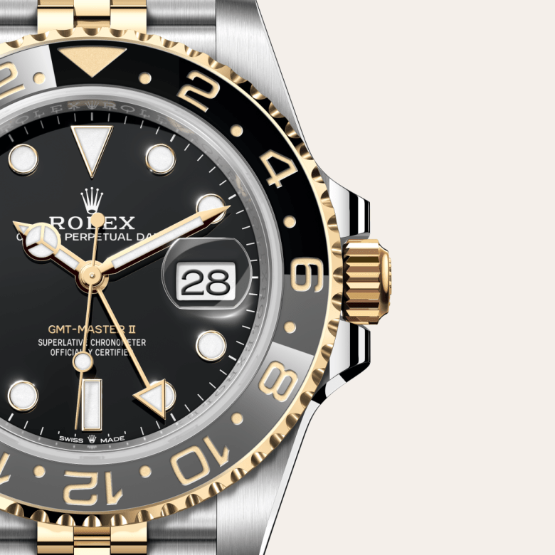 Rolex GMT-Master II, Rolesor gelb (Kombination aus Edelstahl Oystersteel und Gelbgold), M126713GRNR-0001 – Goldschmiede Hofacker – Detailansicht 7