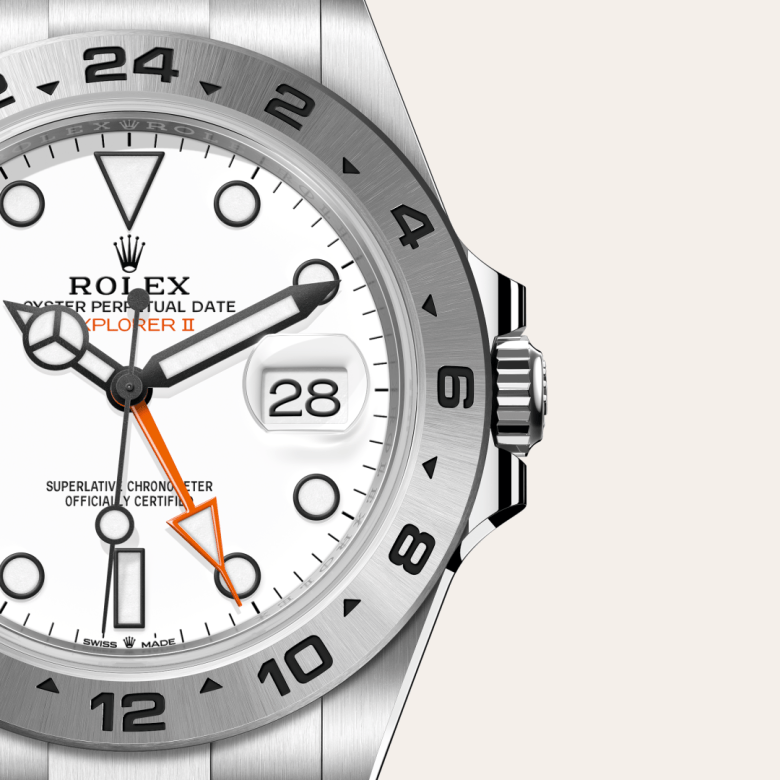 Rolex Explorer II, Edelstahl Oystersteel, M226570-0001 – Goldschmiede Hofacker – Detailansicht 7