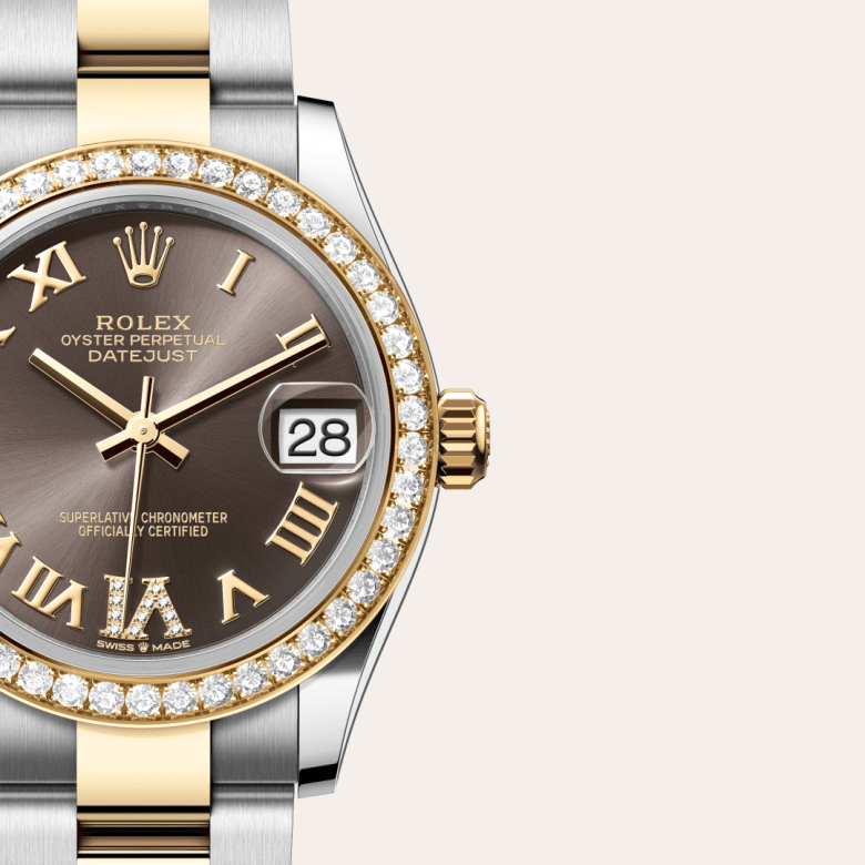 Rolex Datejust 31, Rolesor gelb (Kombination aus Edelstahl Oystersteel und Gelbgold), M278383RBR-0017 – Goldschmiede Hofacker – Detailansicht 7