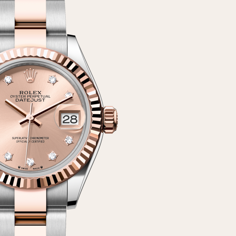 Rolex Lady-Datejust, Rolesor Everose (Kombination aus Edelstahl Oystersteel und Everose-Gold), M279171-0028 – Goldschmiede Hofacker – Detailansicht 7