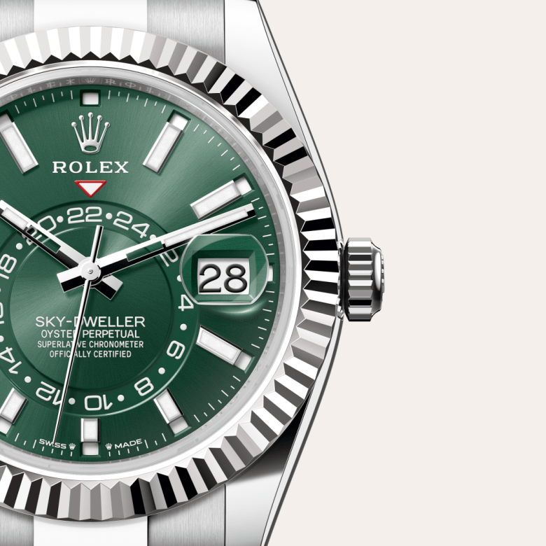 Rolex Sky-Dweller, Rolesor weiß (Kombination aus Edelstahl Oystersteel und Weißgold), M336934-0001 – Goldschmiede Hofacker – Detailansicht 7
