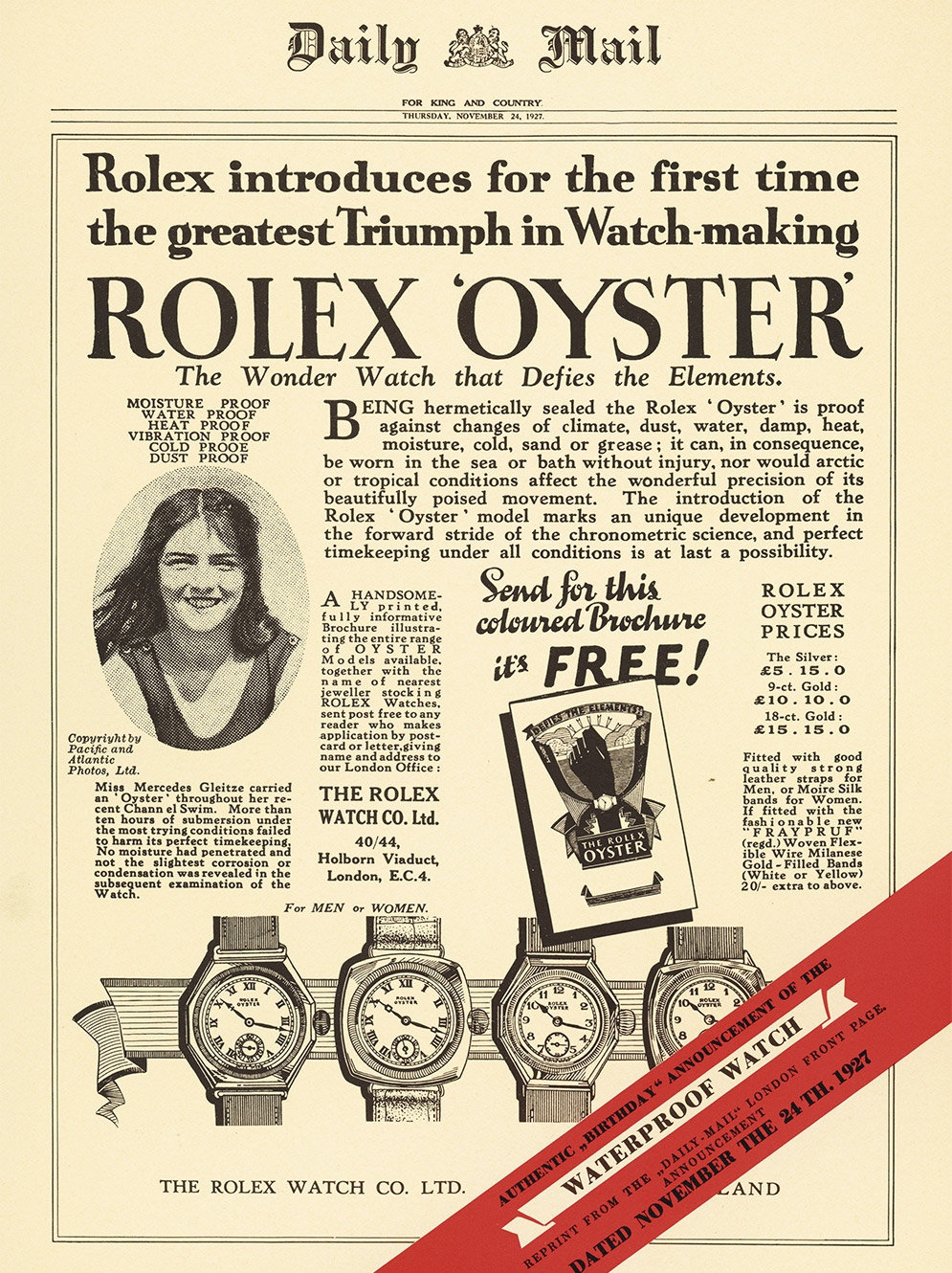 Rolex Oyster Story – Goldschmiede Hofacker – Detailansicht 6