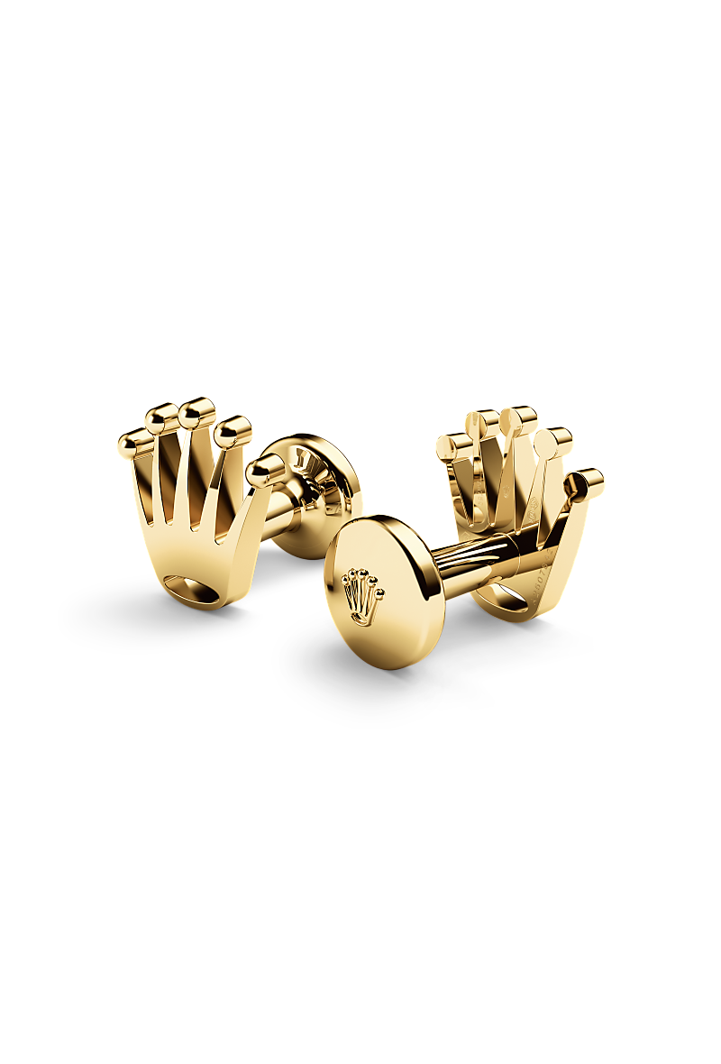 Rolex Manschettenknöpfe „Krone“, A1018, Gelbgold