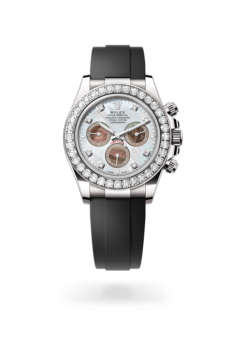Rolex Cosmograph Daytona, M126589RBR-0001, Oyster, 40 mm, Weißgold mit Diamanten