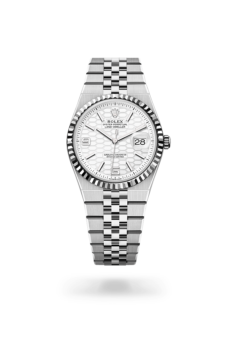 Rolex Land-Dweller, M127234-0001, Oyster, 36 mm, Edelstahl Oystersteel und Weißgold