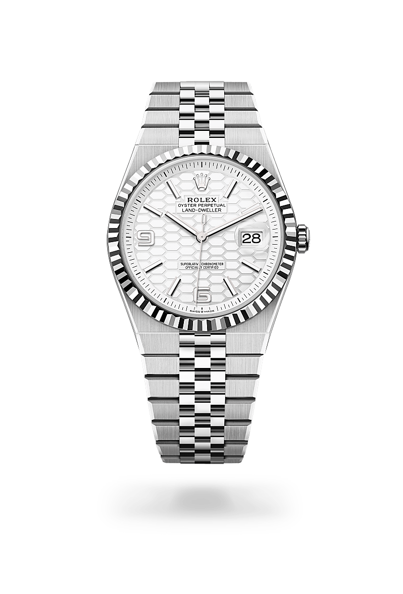 Rolex Land-Dweller, M127334-0001, Oyster, 40 mm, Edelstahl Oystersteel und Weißgold