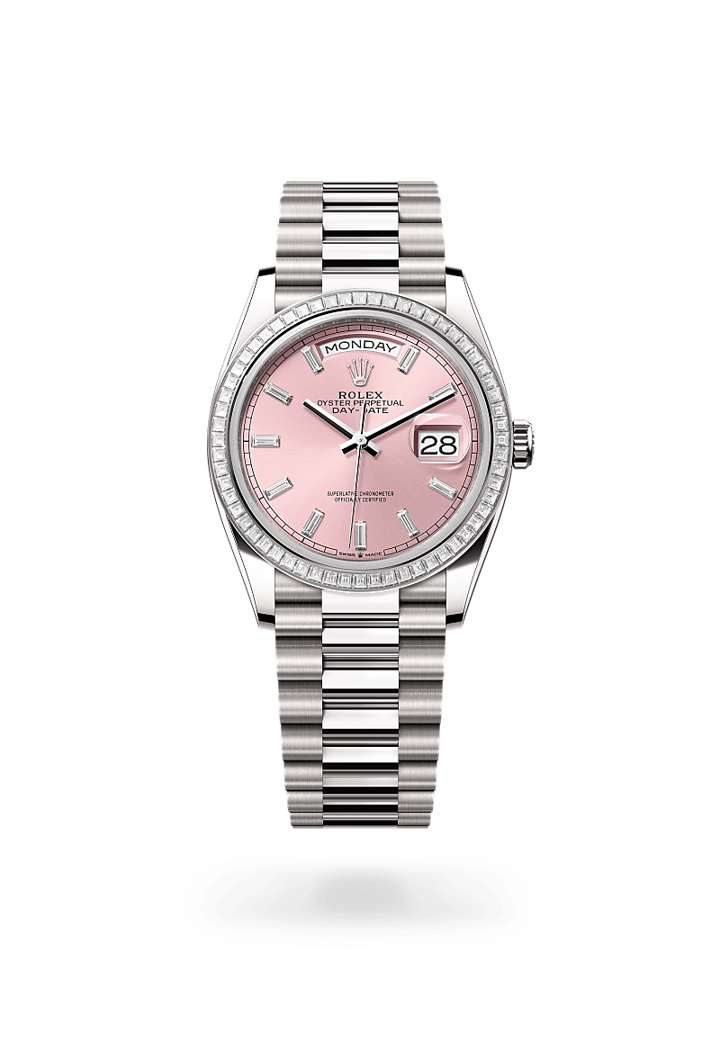 Rolex Day-Date, M128399TBR-0029, Oyster, 36 mm, Weißgold mit Diamanten