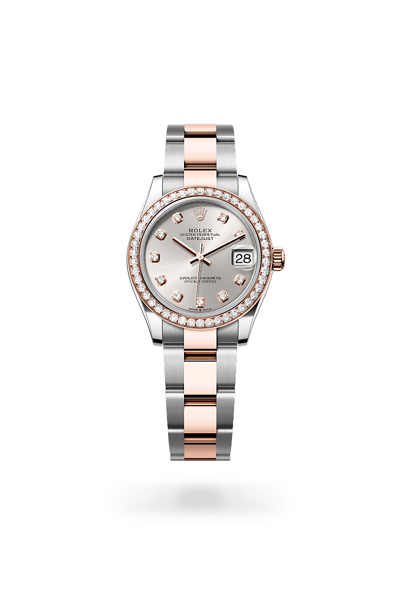Rolex Datejust, M278381RBR-0015, Oyster, 31 mm, Edelstahl Oystersteel und Everose-Gold mit Diamanten