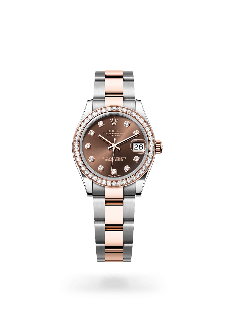 Rolex Datejust, M278381RBR-0027, Oyster, 31 mm, Edelstahl Oystersteel und Everose-Gold mit Diamanten