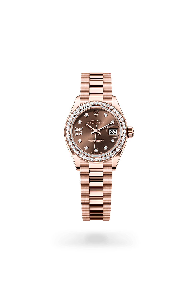 Rolex Lady-Datejust, M279135RBR-0001, Oyster, 28 mm, Everose-Gold mit Diamanten