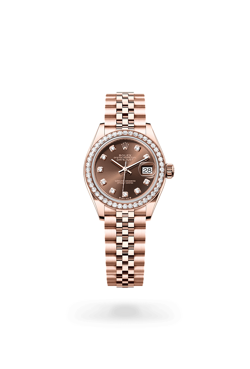 Rolex Lady-Datejust, M279135RBR-0018, Oyster, 28 mm, Everose-Gold mit Diamanten